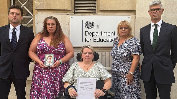 chris, al and parernts outside dfe