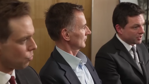 Chris pictured with Jake Richards MP and Jeremy Hunt MP talking about the Mental Capacity Act