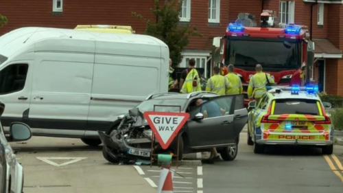 photo of accident at the junction 