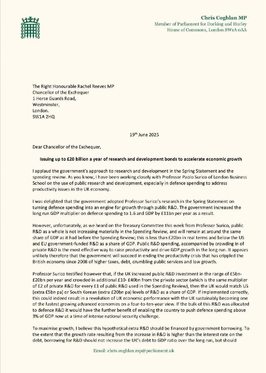 letter to chancellor