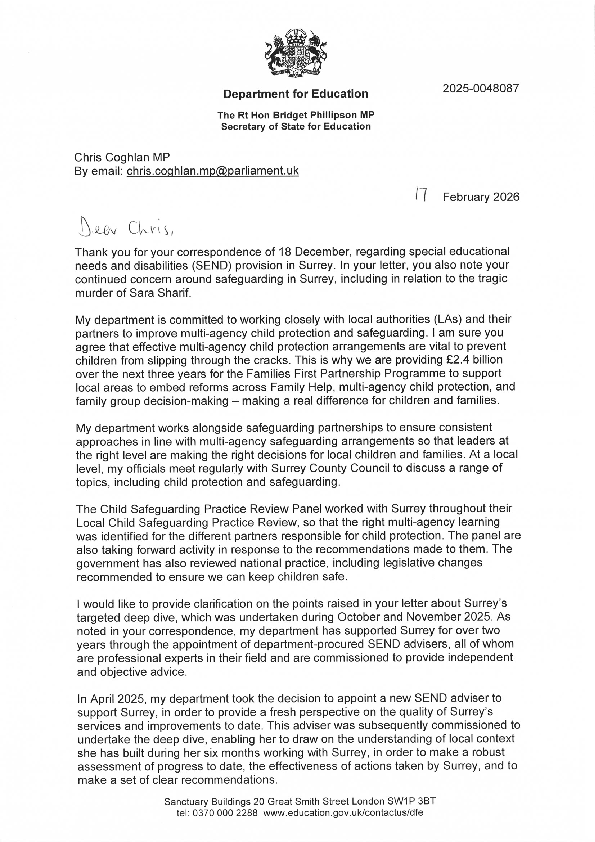 letter from ed sec 