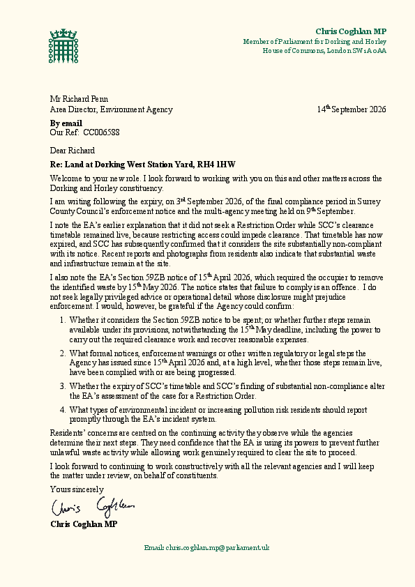 letter to EA