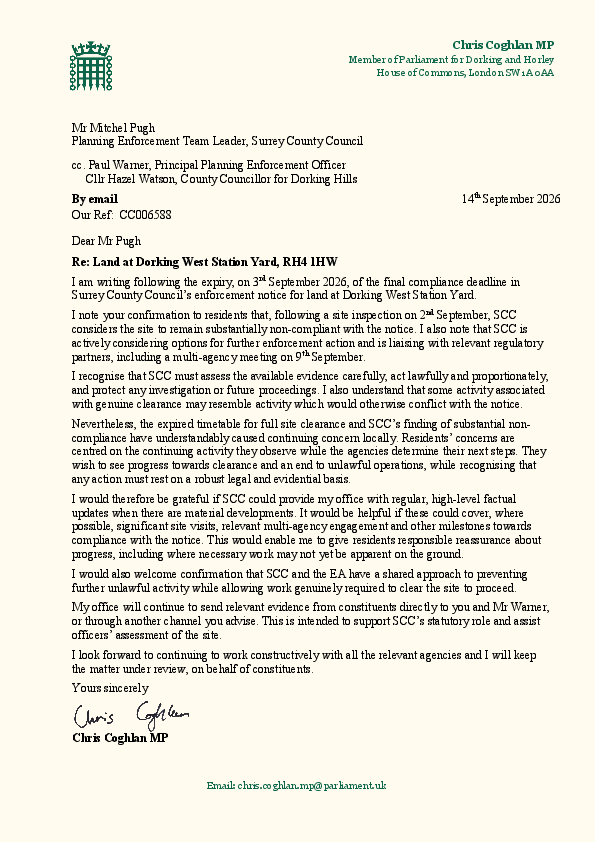 letter to SCC