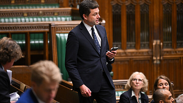 Chris in the Commons Chamber