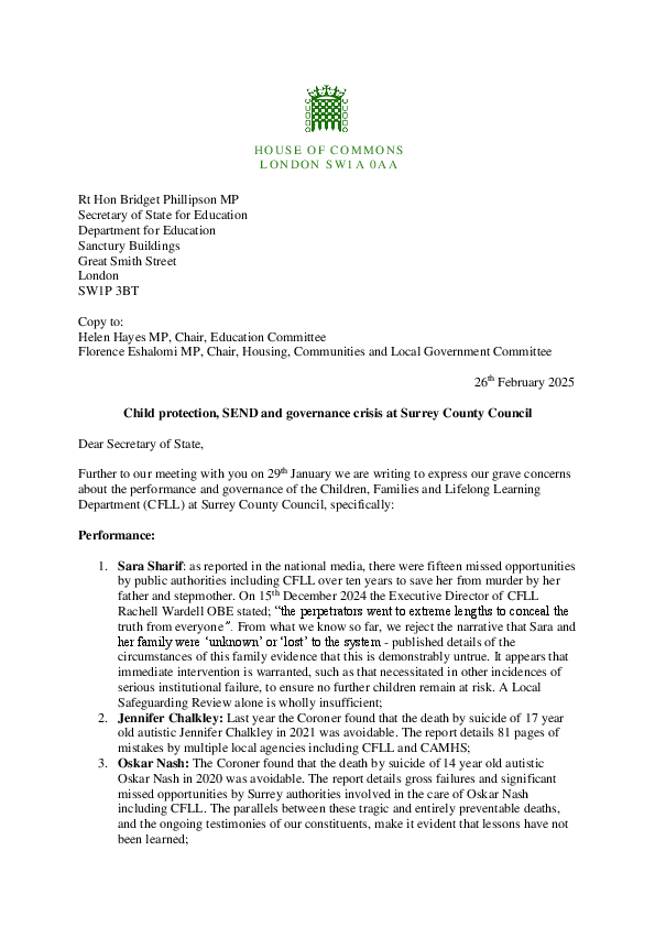 Education letter