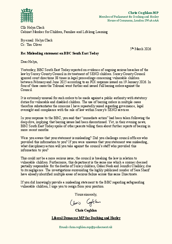 letter to helyn clack 