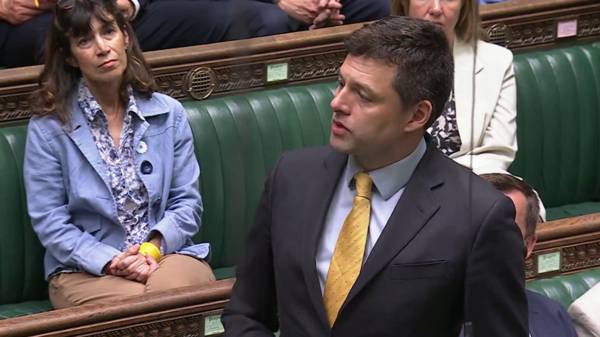Chris in parliament