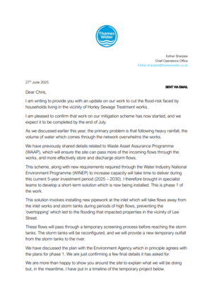 Thames letter
