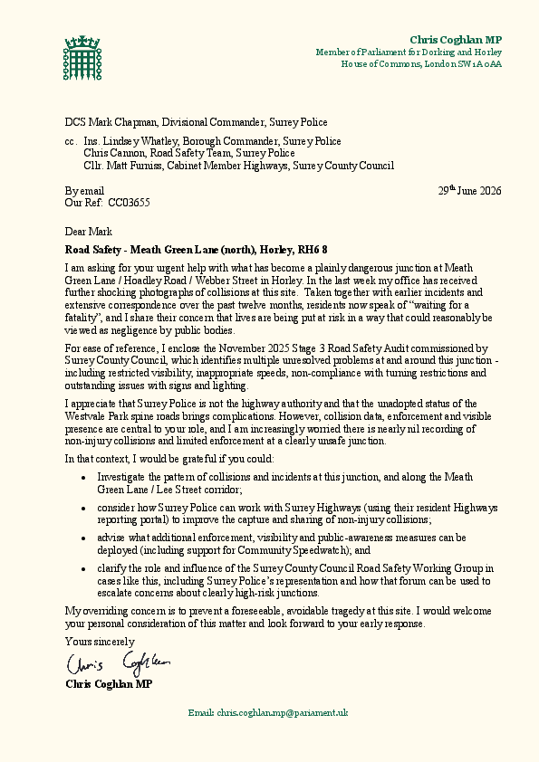 letter to police 